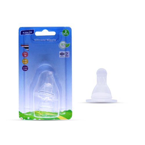 KIDLON 2PCS SILICONE STANDARD NIPPLE IN BLISTER CARD
